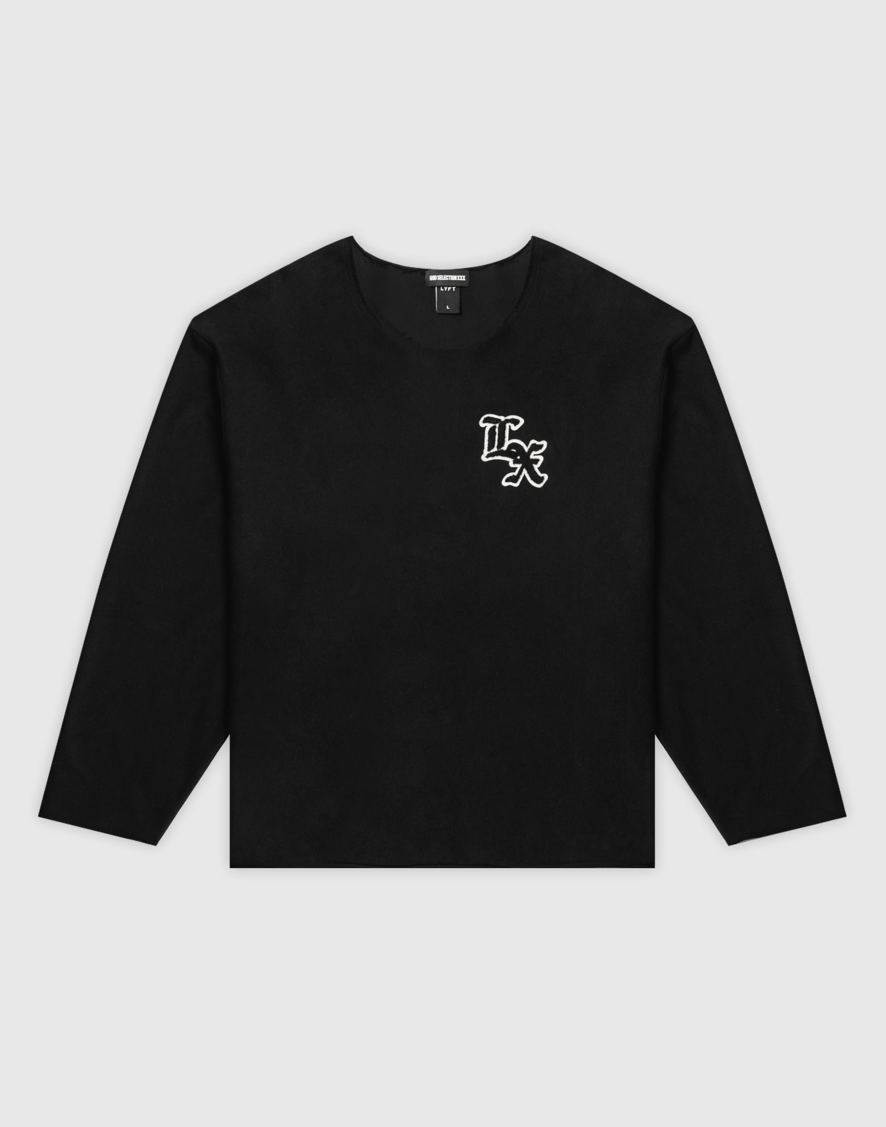 LÝFT × XXX LIMITED CUT-OFF LONG T-SHIRT LÝFT × XXX Limited Cut-Off Long T-Shirt - Black