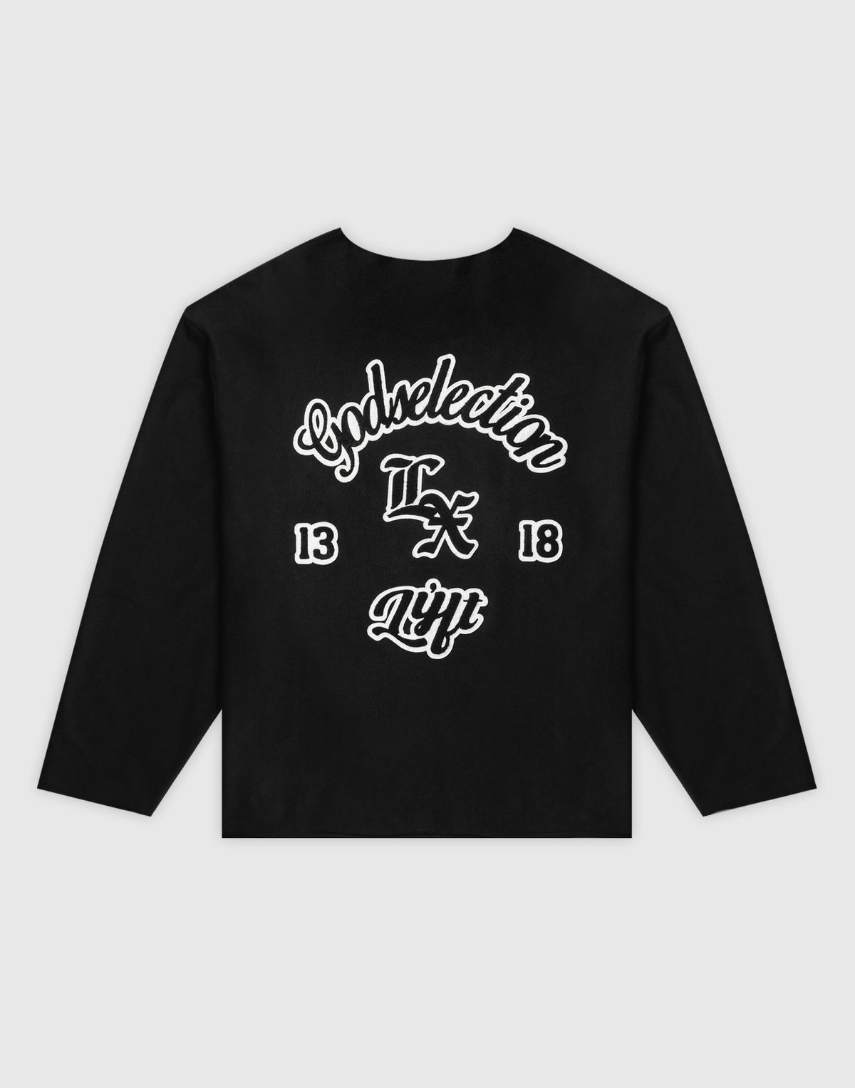 LÝFT × XXX Limited Cut-Off Long T-Shirt - Black