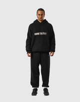 BTL Double Jacquard Knit Hoodie - Black