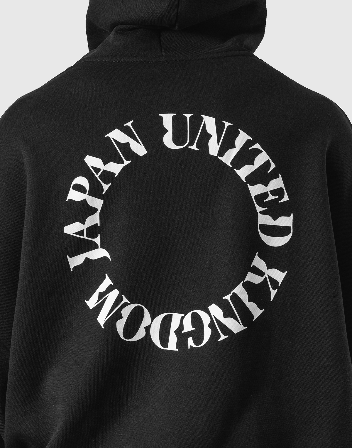 Back Ring Oversize Sweat Hoodie - Black