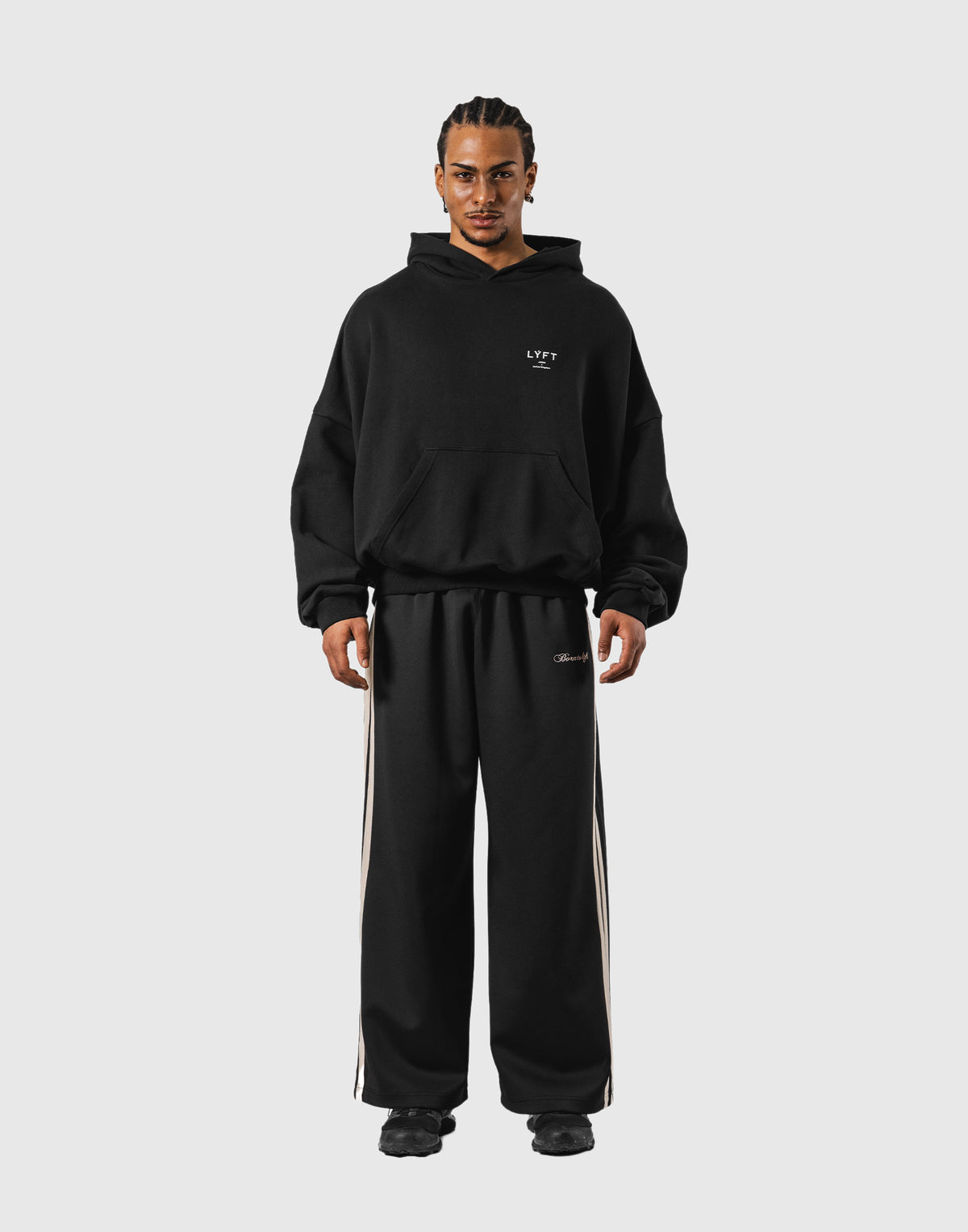 Back Ring Oversize Sweat Hoodie - Black
