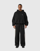 Back Ring Oversized Sweat Hoodie - Black