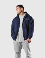 Classic Flag Zip-Up Hoodie - Navy