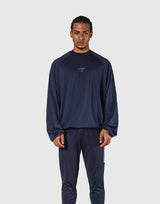 2Way Stretch Relaxed Pullover Tops - Navy