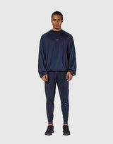 2Way Stretch Relaxed Pullover Tops - Navy