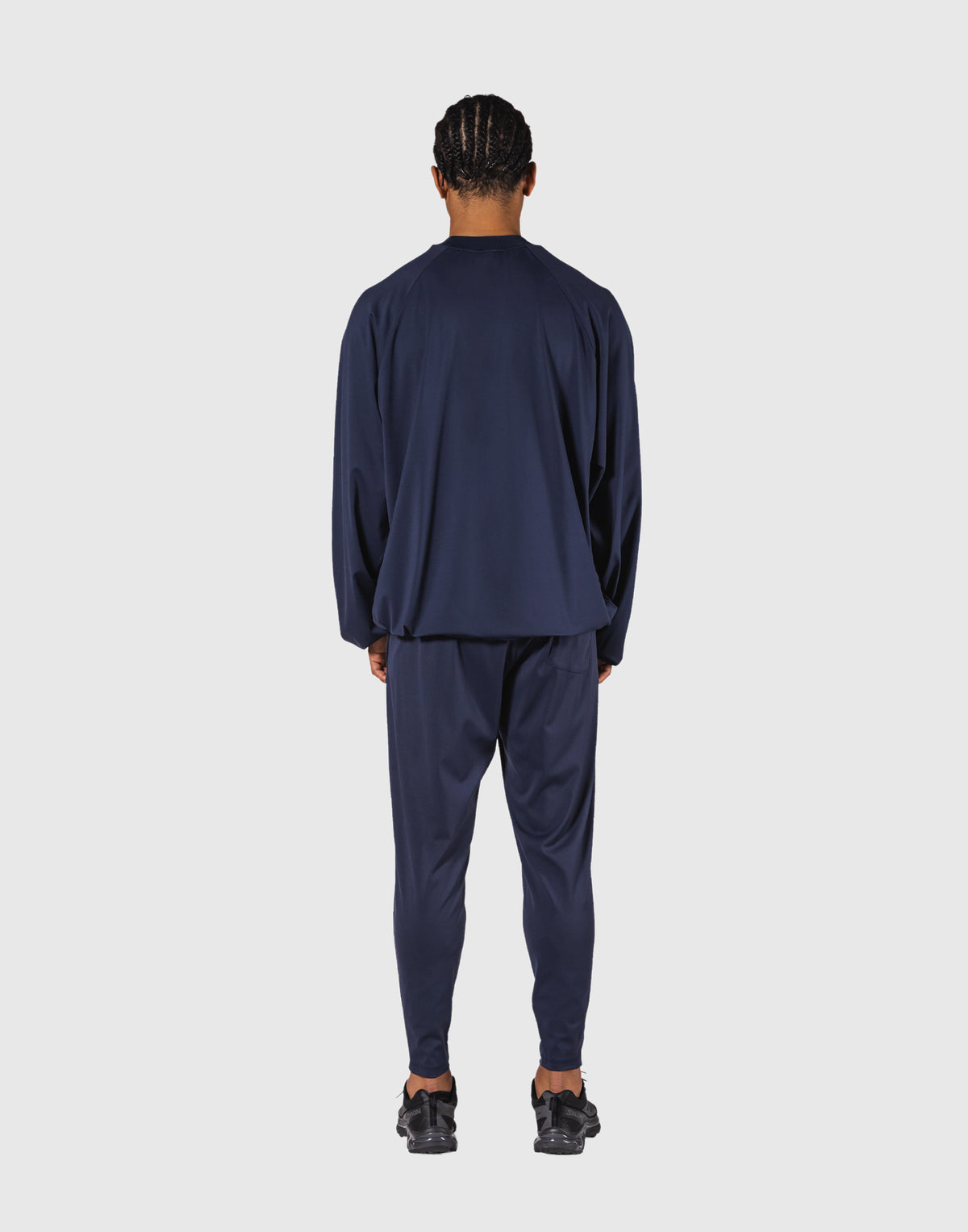 2-Way Stretch Relaxed Pullover Top - Navy
