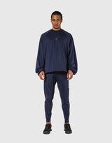 2Way Stretch Relaxed Pullover Tops - Navy