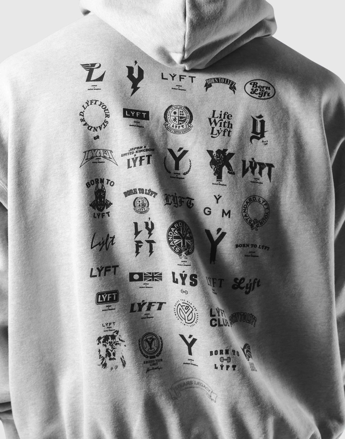 Heritage Logo Oversize Sweat Hoodie - Grey