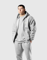 Classic Flag Zip-Up Hoodie - Grey