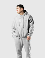 Classic Flag Zip-Up Hoodie - Grey