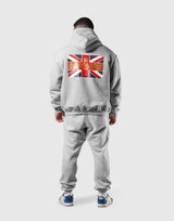Classic Flag Zip-Up Hoodie - Grey
