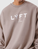 LÝFT Oversize Crew Neck Sweat - Beige