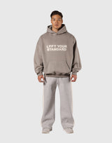 Pile Wappen Oversize Hoodie - Beige