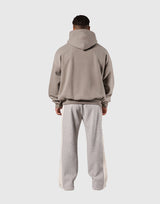 Pile Wappen Oversize Hoodie - Beige