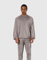 2-Way Stretch Relaxed Pullover Top - Beige