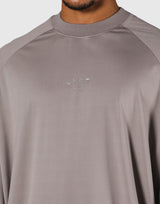 2-Way Stretch Relaxed Pullover Top - Beige