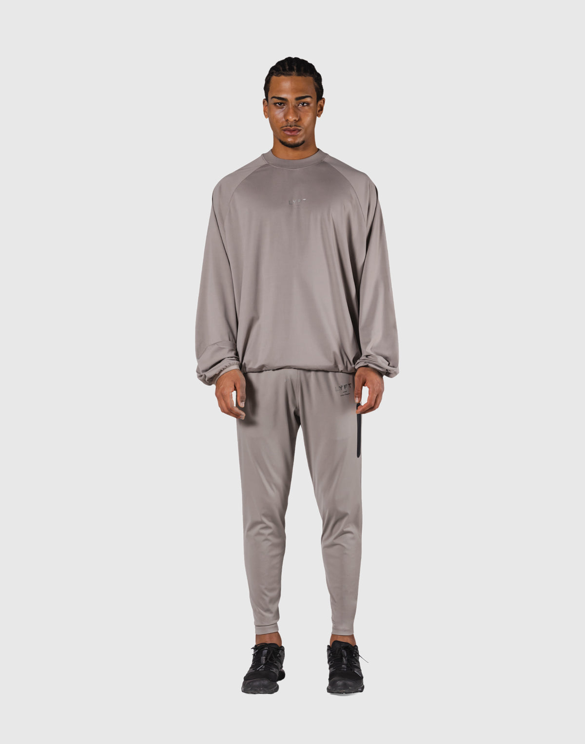 2-Way Stretch Relaxed Pullover Top - Beige
