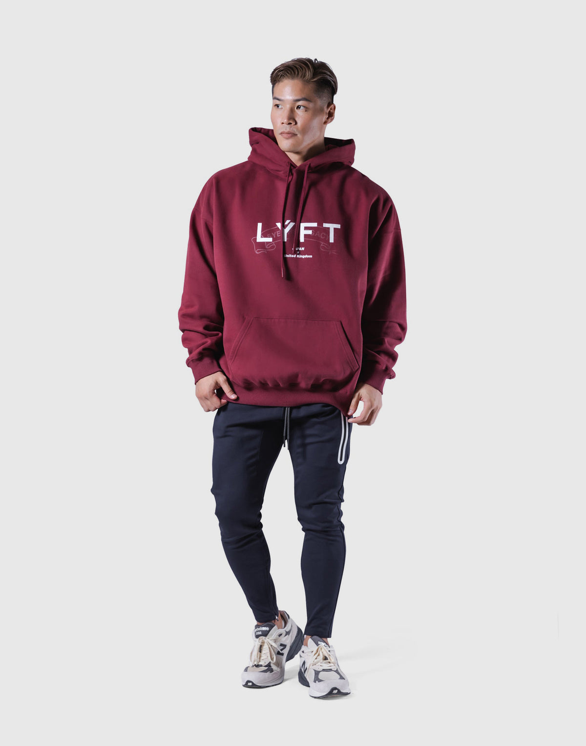 Heritage Logo Oversize Sweat Hoodie - Red