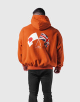 New Flag Oversize Sweat Hoodie - Orange