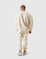 One Point Oversize Crew Neck Sweat - Ivory