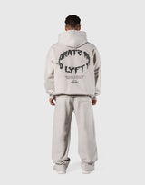 Splash Ring Vintage Oversize Hoodie - Ivory