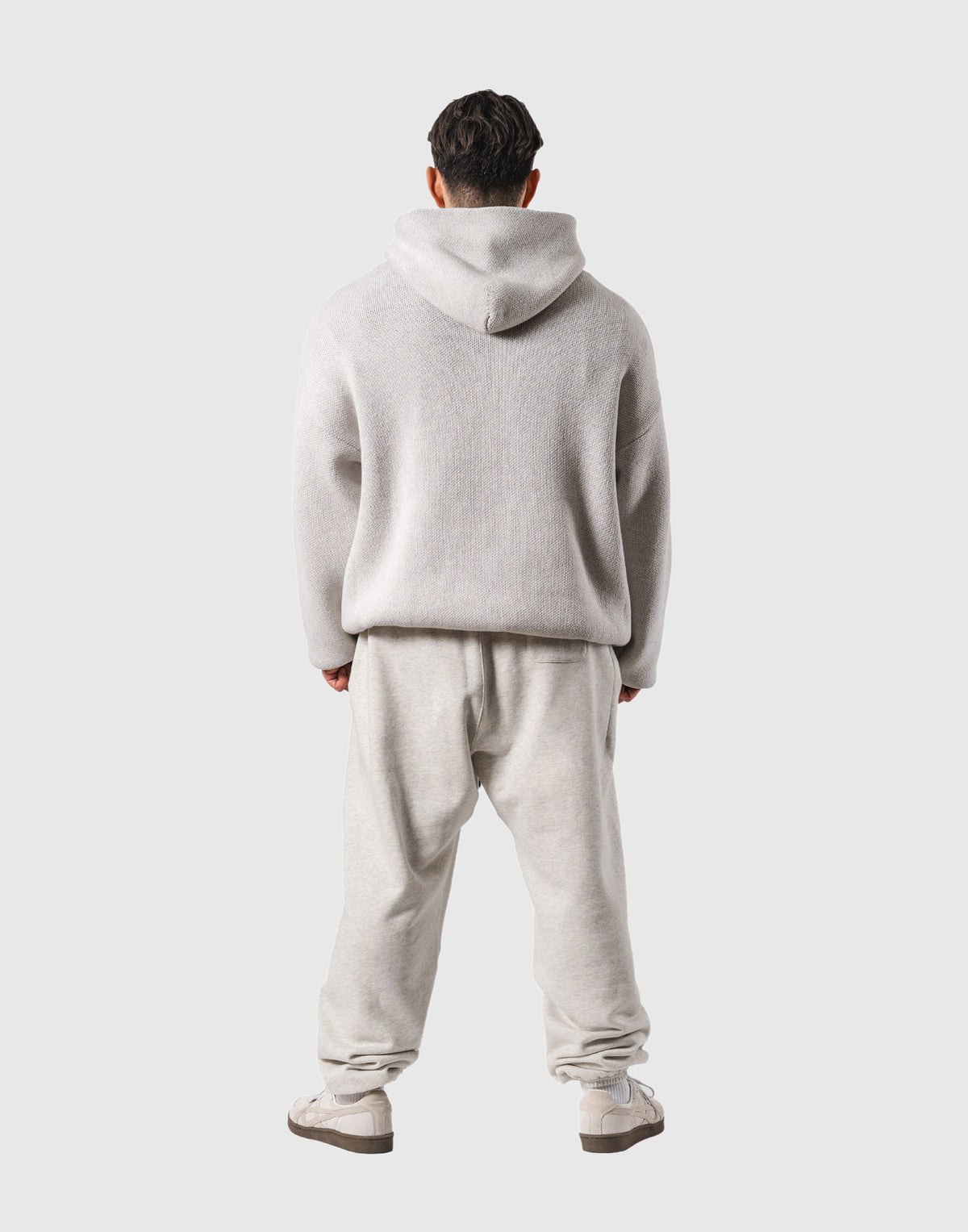 BTL Double Jacquard Knit Hoodie - Ivory