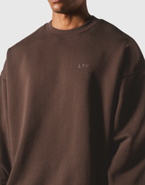 One Point LÝFT Oversize Crewneck Sweat - Brown