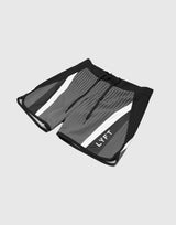 Side Pattern Stripe Stage Shorts - Black