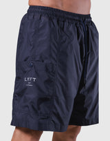 Side Pocket Nylon Shorts - Navy