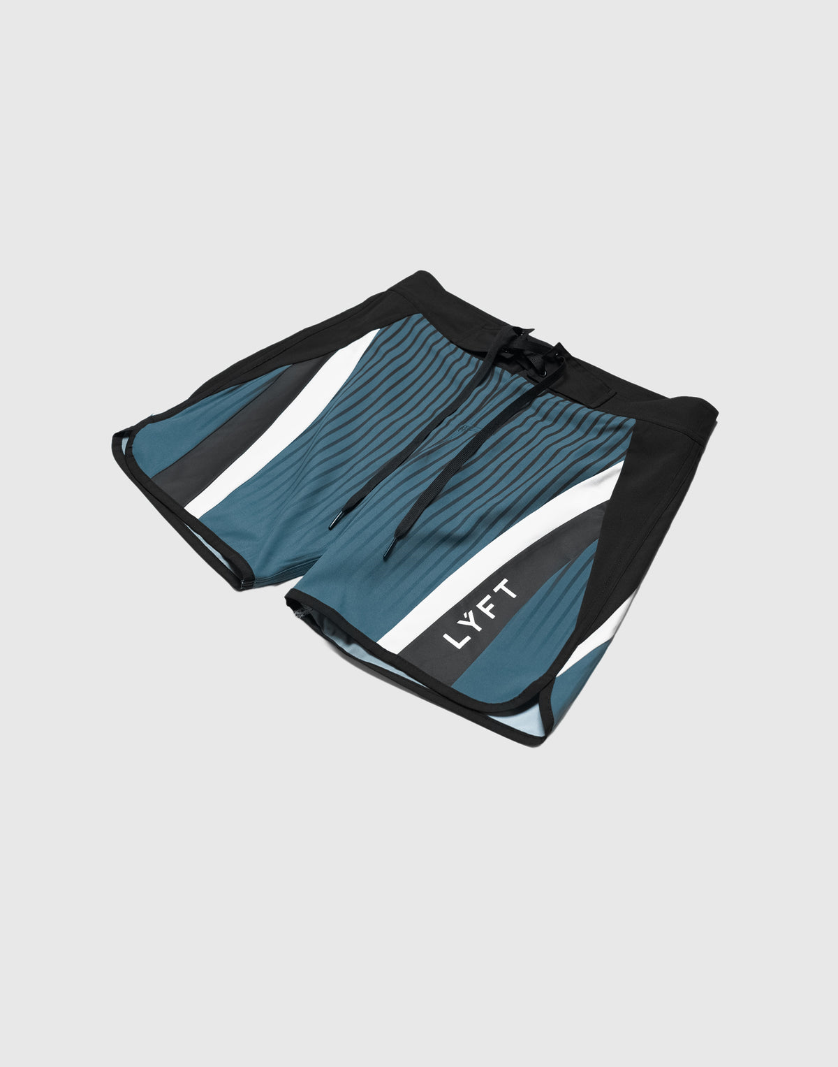 Side Pattern Stripe Stage Shorts - Navy