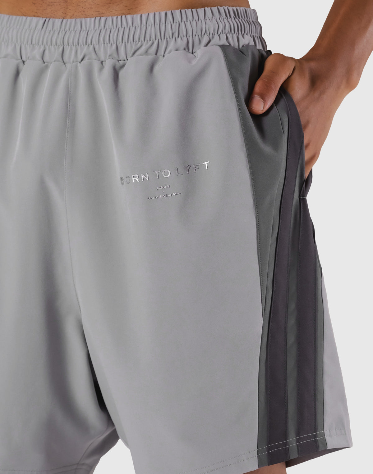 2Line Wide Shorts - Grey