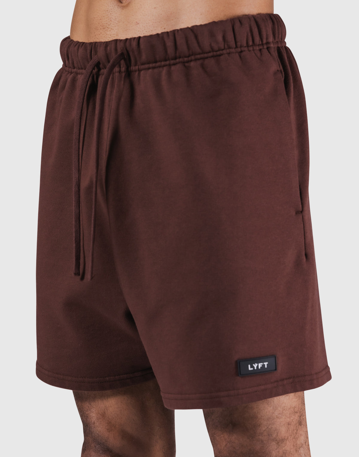 Logo Crest Sweat Shorts - Brown
