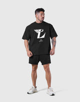 Wing L Logo Big T-Shirt - Black