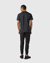 Laurel Y Stretch Button Neck T-Shirt - Black