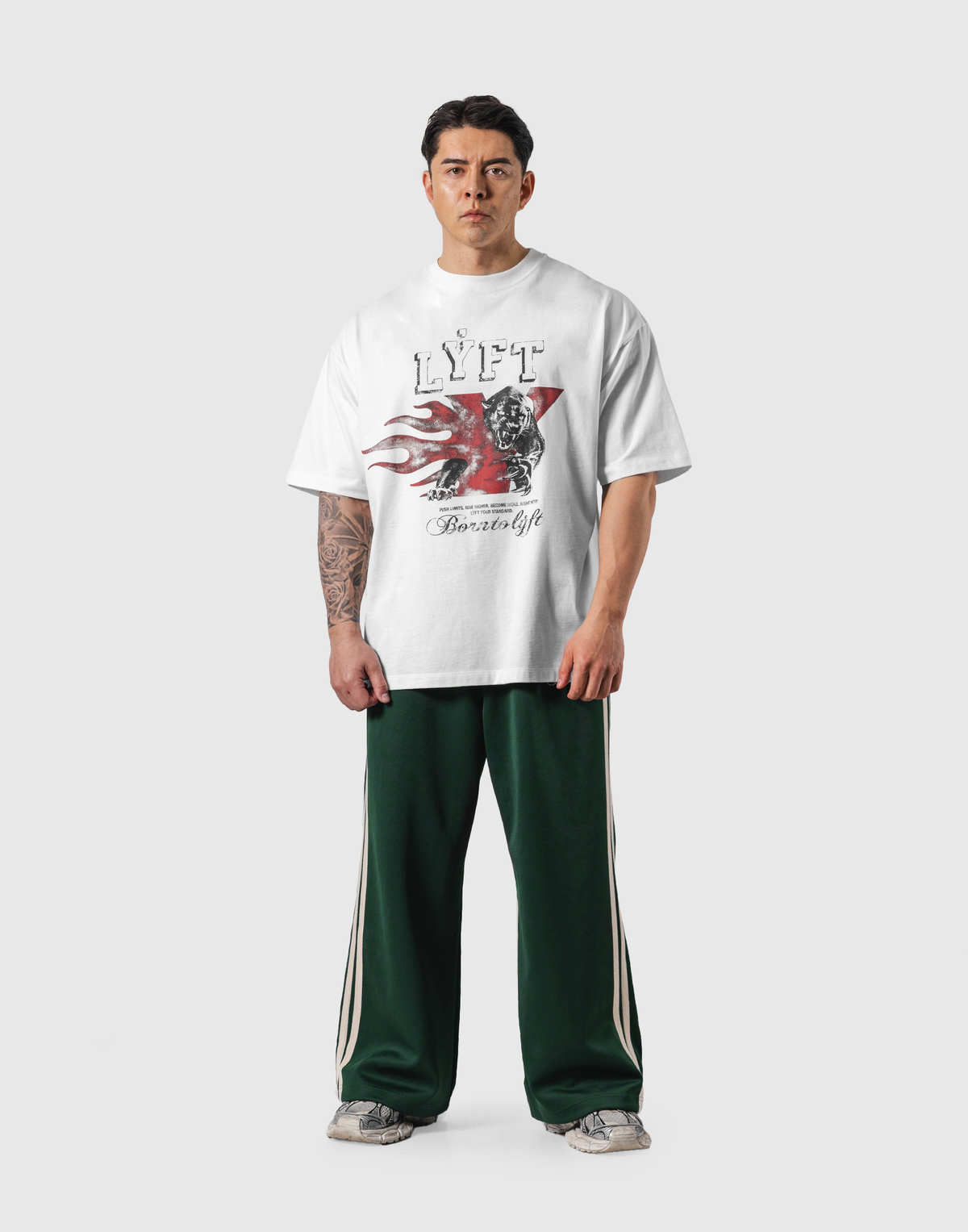 Panther Ý Graphic Vintage Big T-Shirt - White