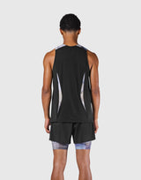 Shoulder Pattern Stretch Standard Tanktop - Blue