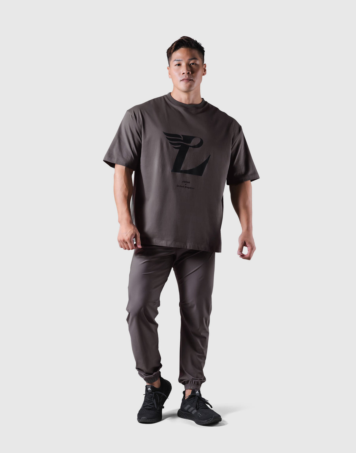 Wing L Logo Big T-Shirt - D.Grey