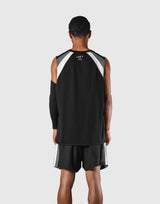 Round Pattern Loose Fit Tanktop - Black