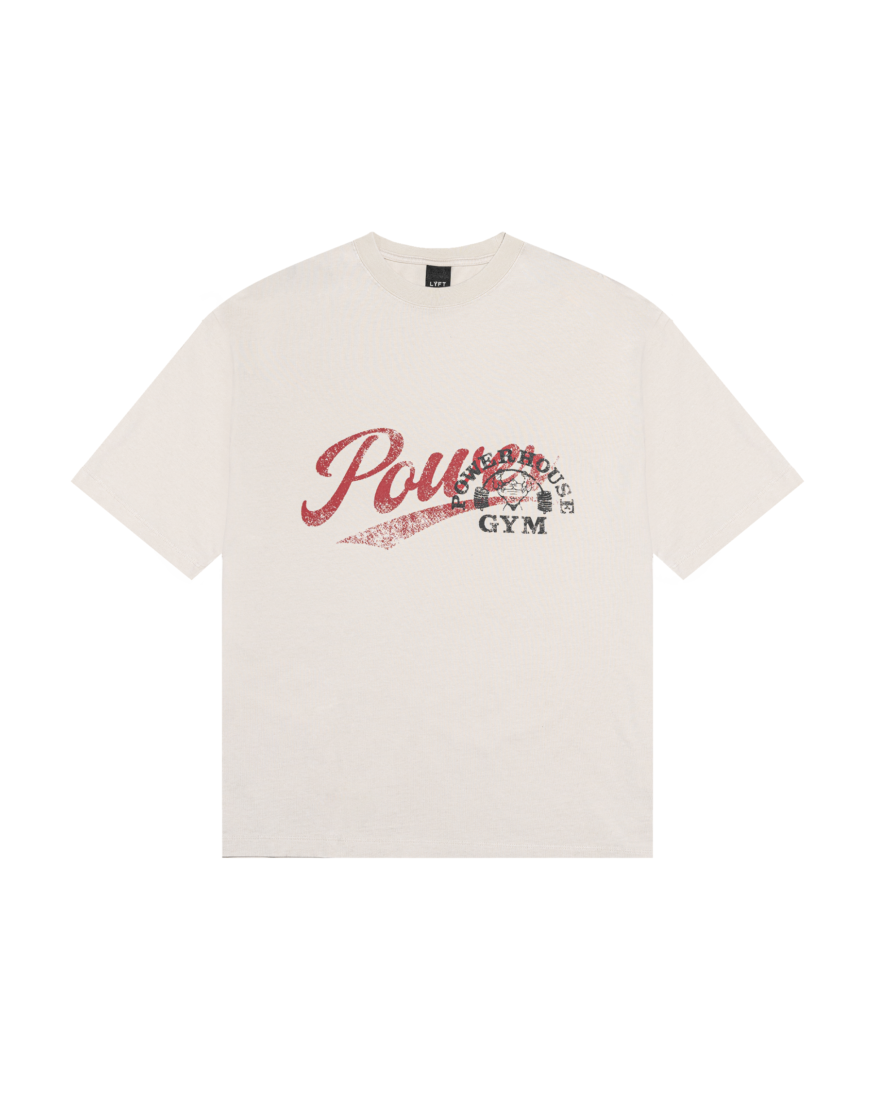 LÝFT × Power House Gym Vintage Big T-Shirt - Ivory