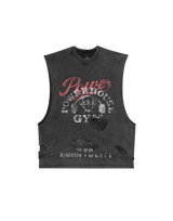 LÝFT × Power House Gym Layered Vintage Tanktop - Black