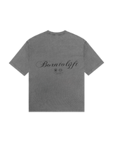 LÝFT × Power House Gym Vintage Big T-Shirt - D.Grey