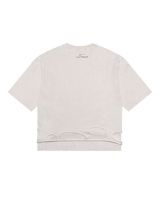 LÝFT × Power House Gym Layered Vintage Cropped T-Shirt - Ivory