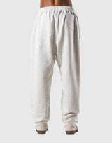Relax Fit Loose Sweat Pants - Beige