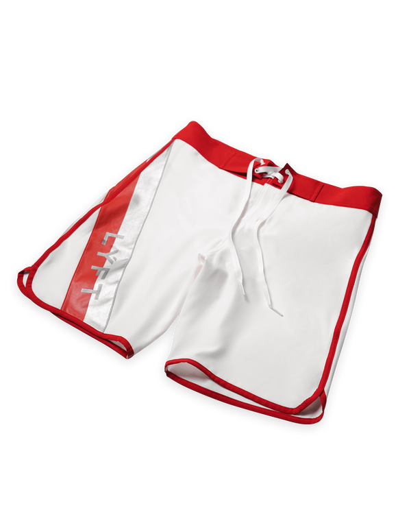 LÝFT Stage Shorts - White/Red