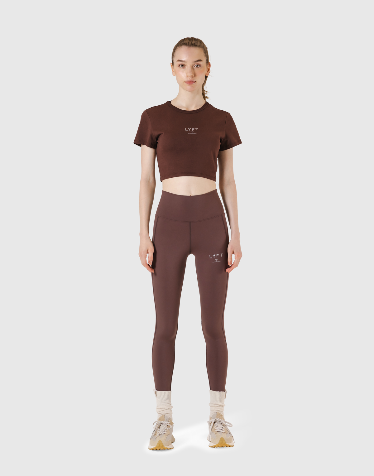 Standard Cropped T-Shirt - Brown