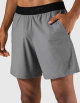 Stretch Waffle Nylon Shorts - Grey