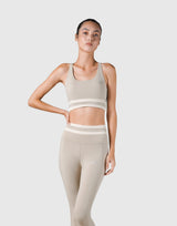 Stripe Cross Strap Bratop - Beige