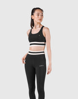 Stripe Cross Strap Bratop - Black