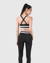 Stripe Cross Strap Bratop - Black