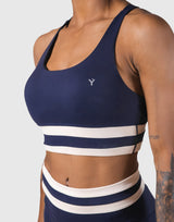Stripe Cross Strap Bratop - Navy
